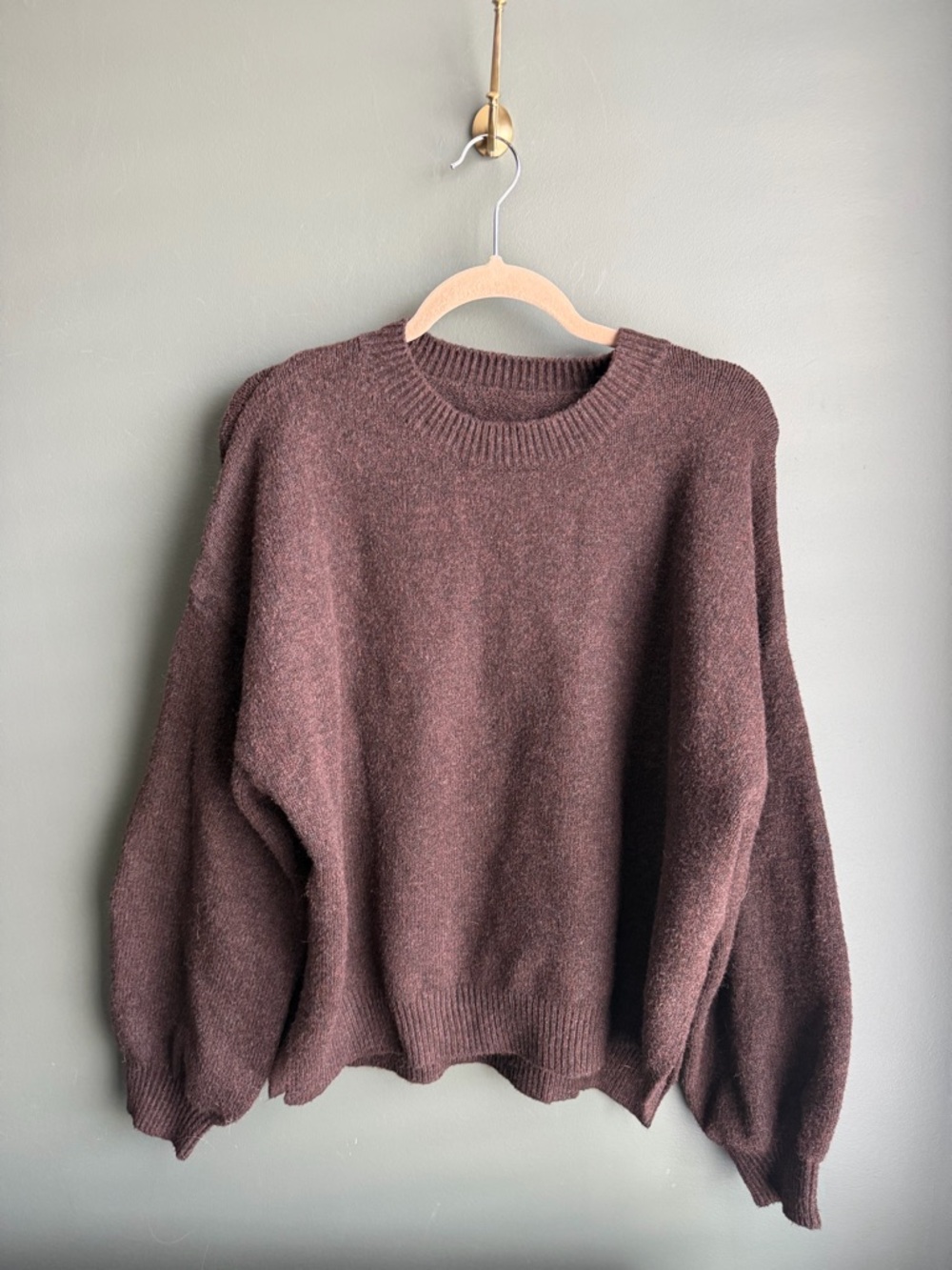 Women's Drop Shoulder Split Hem Loose Sweater